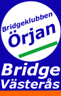 PHV Bridg's logo 'Man fr klver ruter hjrter spader i PHV Bridges lokaler'