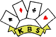Kumla BSs logo 'Man får klöver ruter hjärter spader i Kumla BSs lokaler'