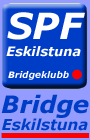 SPF Eskilstuna BKs logo 'Man fr klver ruter hjrter spader i SPF Eskilstuna BKs lokaler'