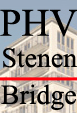 PHV Bridg's logo 'Man fr klver ruter hjrter spader i PHV Bridges lokaler'